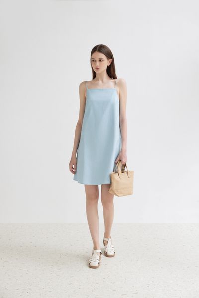  Blue Fleur Mini Dress 