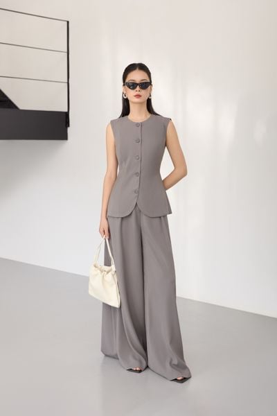  Gray Flared Trousers 