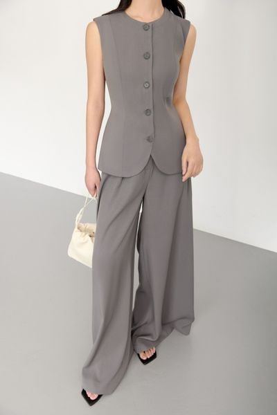  Gray Flared Trousers 