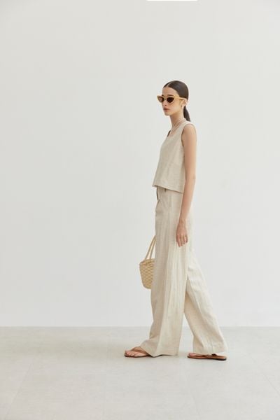  Straight Leg Linen Trousers 