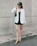  White Oversized Blazer 