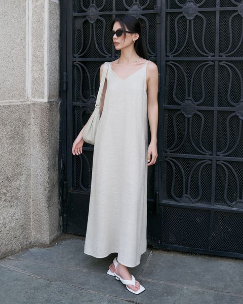  Linen Maxi Dress 