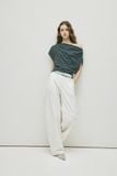  White Barrel Trousers 