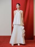  White Orchid Embroidered Skirt 