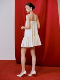  Cream Brocade Dress With Bow 