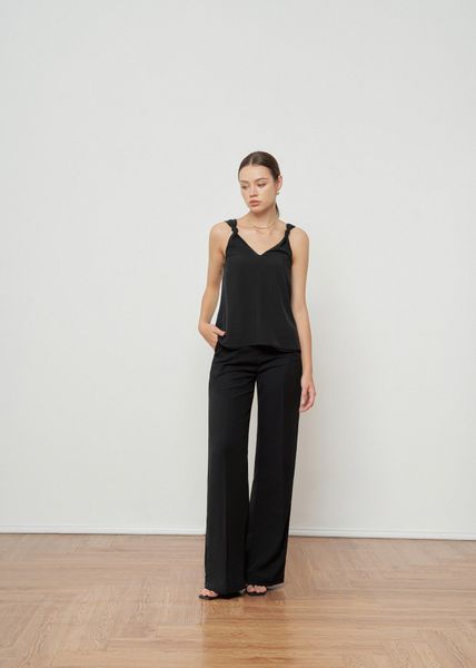  Black Straight Leg Trousers 