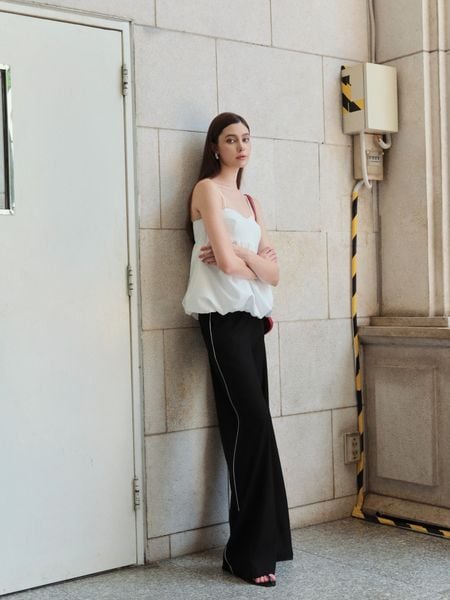  Black Lining Wide Leg Trousers 