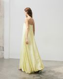  Yellow Bubble Hem Maxi Dress 