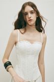  White Embroidered Corset 