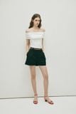  Black Pleated Front Shorts 