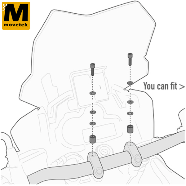 Bộ kit gắn phụ kiện Givi 02SKIT cho nhiều dòng xe