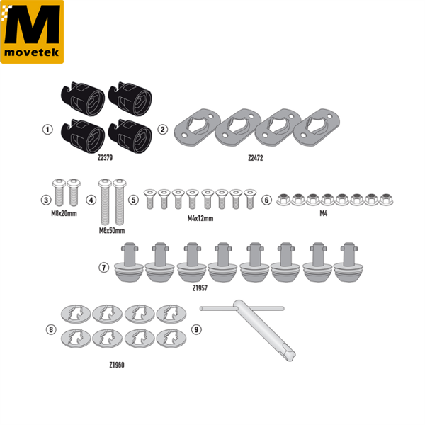 Bộ kit tháo nhanh khung hông Givi 08RKIT Harley Davidson Pan America 1250 21-22