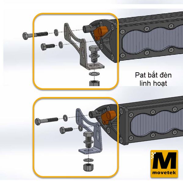 Đèn Led bar Baja Designs OnX6 màu đen thân thẳng