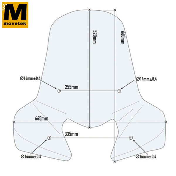 Kính chắn gió Givi 308A cho nhiều dòng xe
