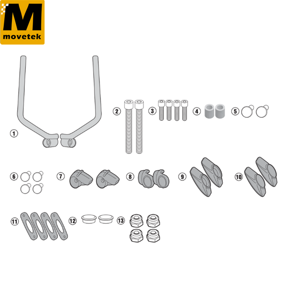 Bộ kit chuyên dụng Givi A7407A Ducati Scrambler Classic 15-18, Full Throttle 15-20, Icon 15-20, Sixty2, Urban Enduro