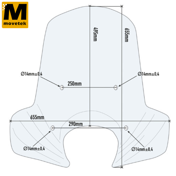 Kính chắn gió Givi 6401DT Triumph Tiger 800, 800 XC, 800 XR 11-17