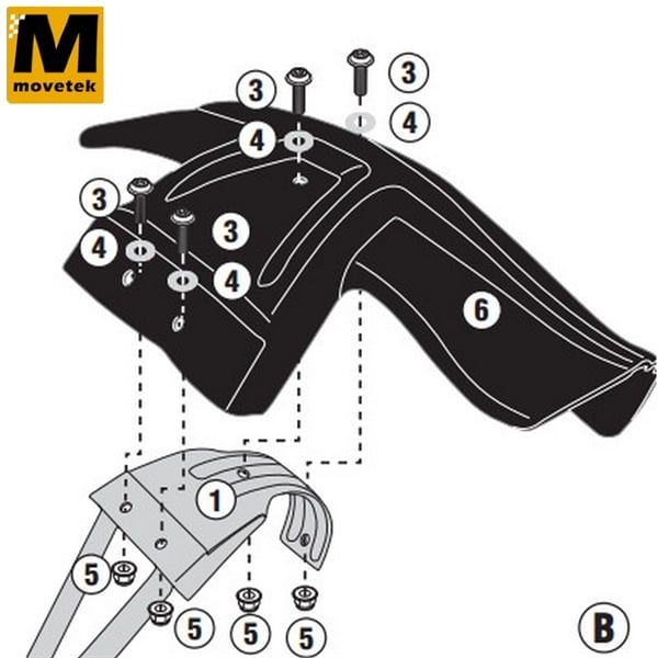 Bộ kit chuyên dụng Givi RM5138KIT BMW S1000XR 20-21