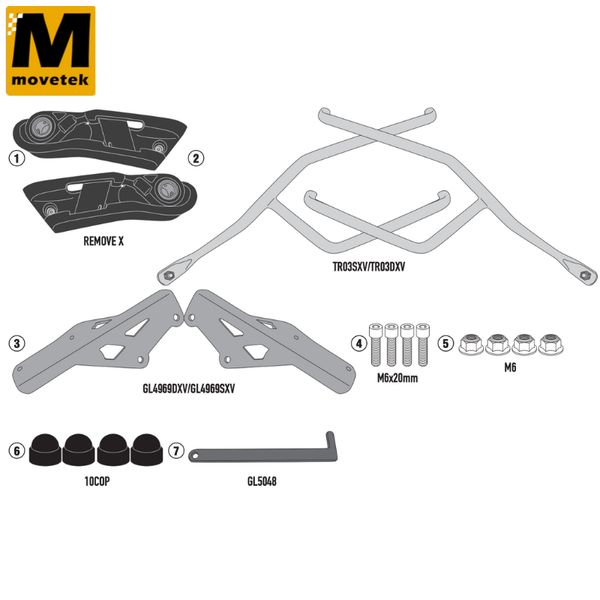 Khung hông gắn túi nhả nhanh Givi REMOVE-X TR6420 Triumph Speed Triple 1200 RS 21-22