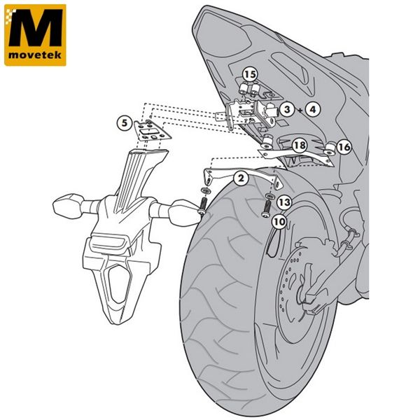 Baga sau Givi 1102FZ Honda CBR Hornet 600 11-13