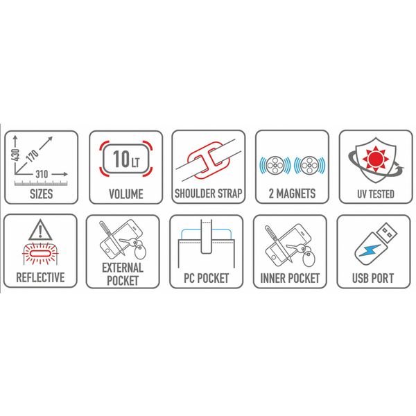 Ba lô đeo chéo Givi TR33 LCR version