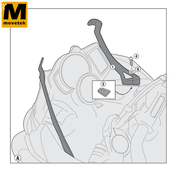 Bộ kit chuyên dụng Givi D5107KIT BMW F700GS 13