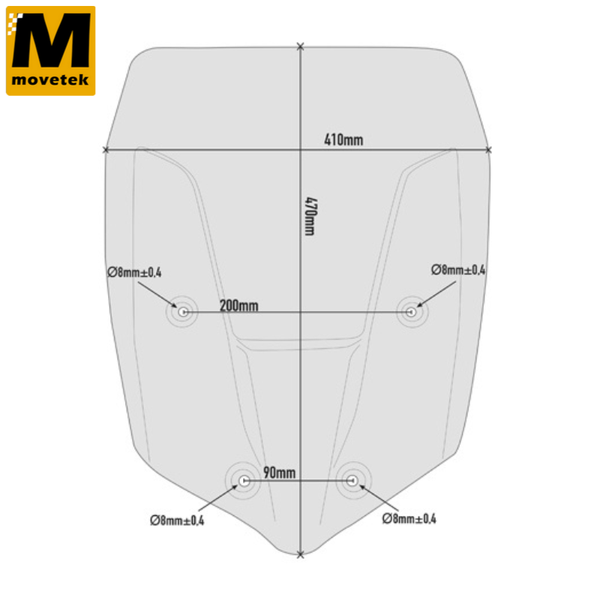 Kính chắn gió Givi D6413S Triumph Tiger 800 18-20