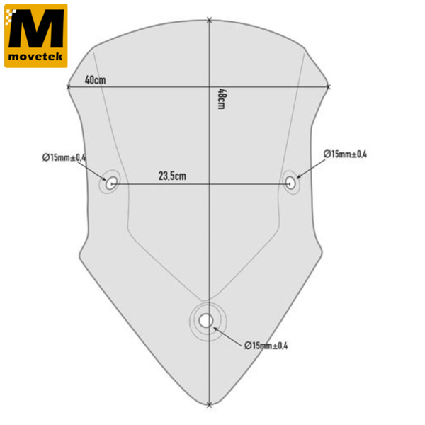 Kính chắn gió Givi D7406S Multistrada 950 17-18, 950S 19-21, 1200 15-18, 1260 18-20, 1260 Enduro 19-21