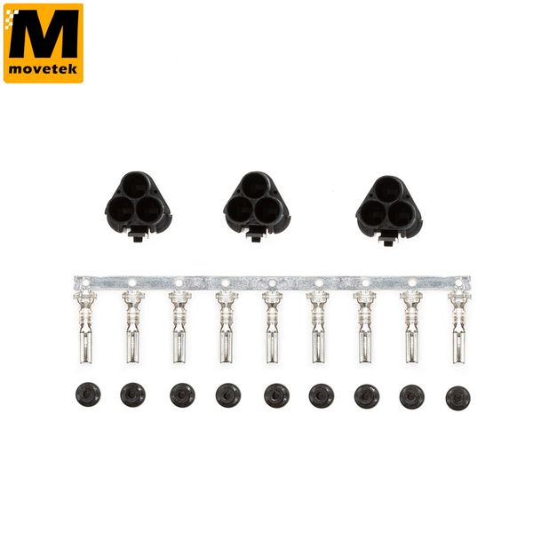 Bộ đầu nối cái MT 3 pin kèm chân chưa bấm dây (Bộ 3 cái)