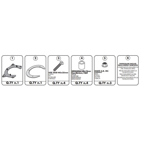 Ngàm túi bình xăng tanklock Givi BF09