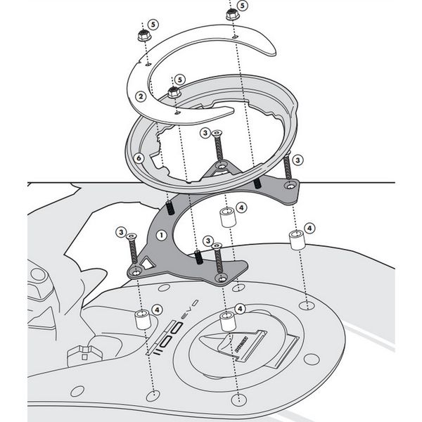 Ngàm túi bình xăng tanklock Givi BF09