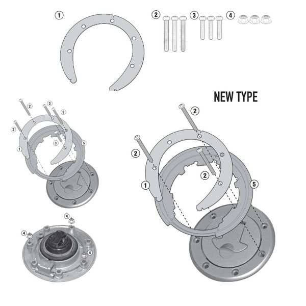 Ngàm túi bình xăng tanklock Givi BF12 MY