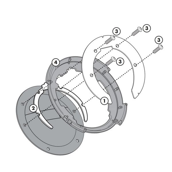Ngàm túi bình xăng tanklock Givi BF14 MY