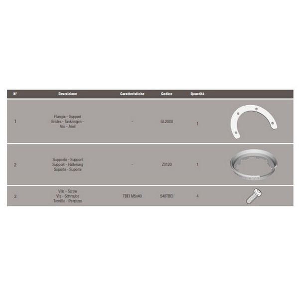 Ngàm túi bình xăng tanklock Givi BF17