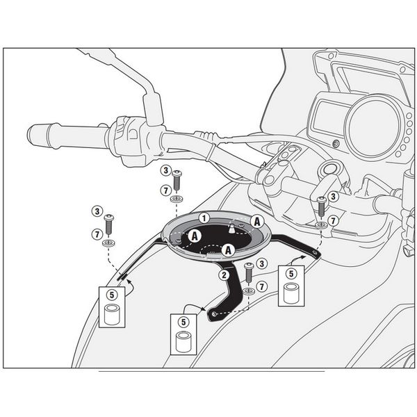Ngàm túi bình xăng tanklock Givi BF19
