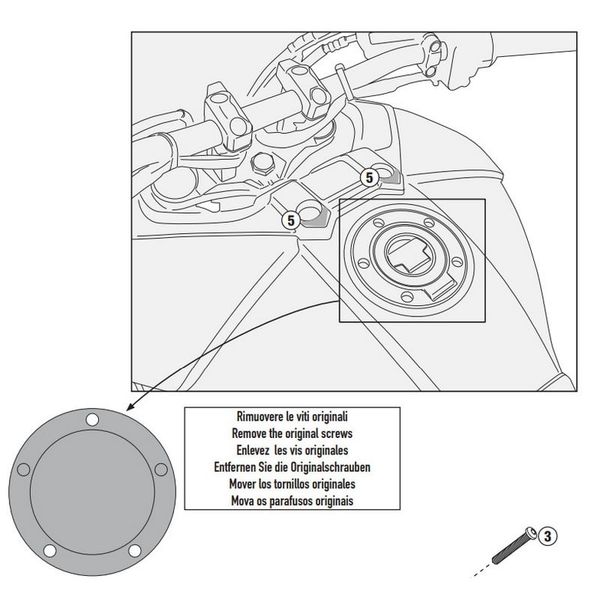 Ngàm túi bình xăng tanklock Givi BF23