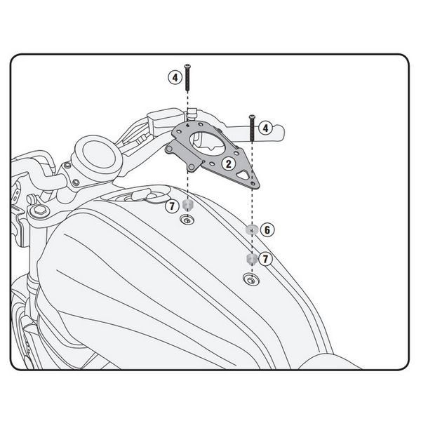 Ngàm túi bình xăng tanklock Givi BF24