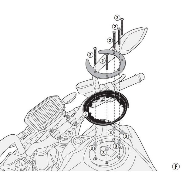 Ngàm túi bình xăng tanklock Givi BF37