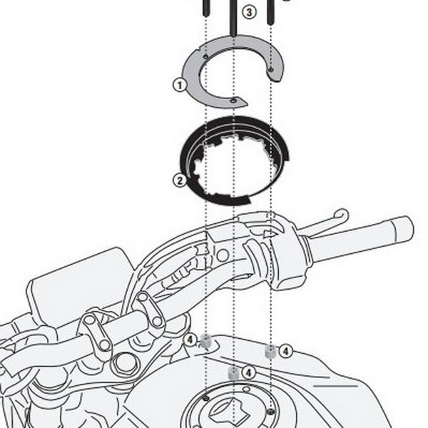 Ngàm túi bình xăng tanklock Givi BF41