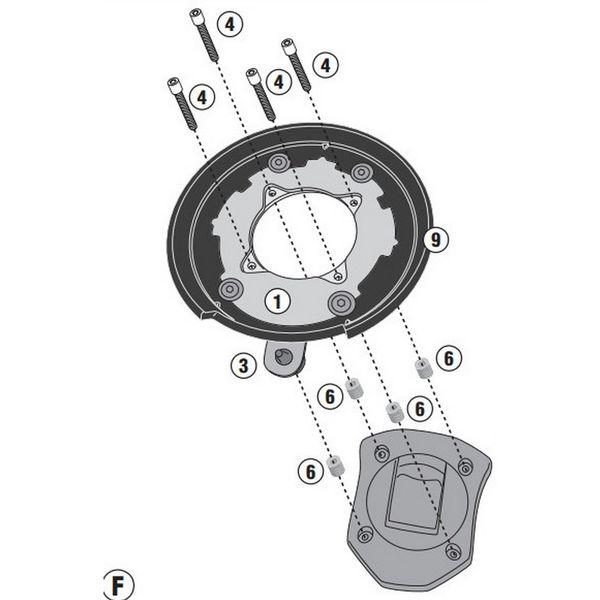 Ngàm túi bình xăng tanklock Givi BF61