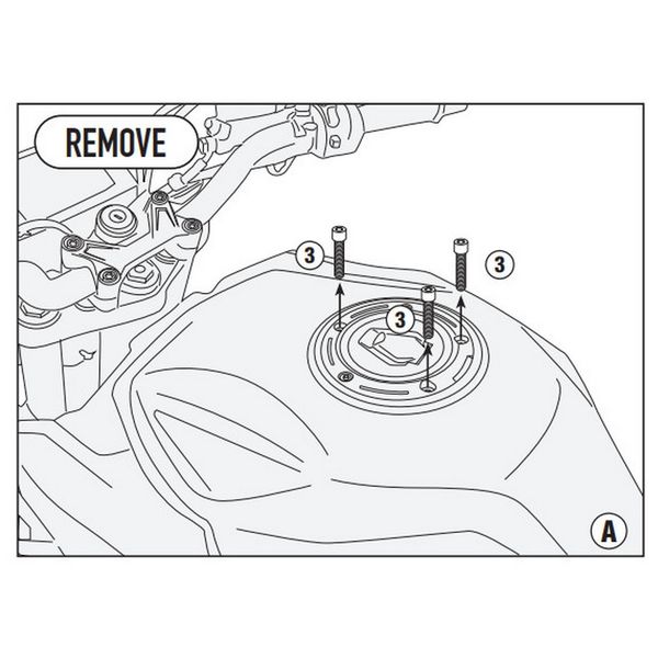 Ngàm túi bình xăng tanklock Givi BF63