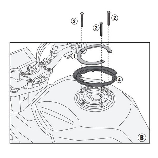 Ngàm túi bình xăng tanklock Givi BF63