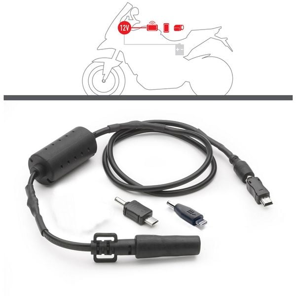 Bộ đầu sạc thiết bị di động Givi S112 cho túi
