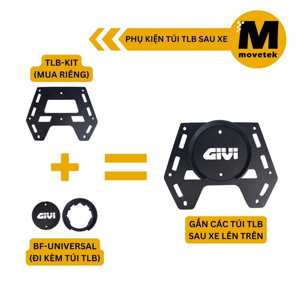 Ngàm gắn túi tanklock Givi TLB phía sau