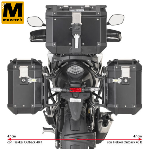 Khung hông Givi PLO1171CAM cho thùng Trekker Outback Honda CB500X 19-22