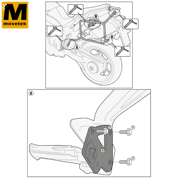 Khung hông Givi PLR6404 Triumph Tiger 1050 Sport 13