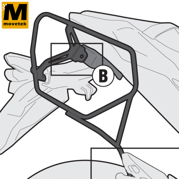 Khung hông gắn túi Givi TE4109 Kawasaki Z800 13