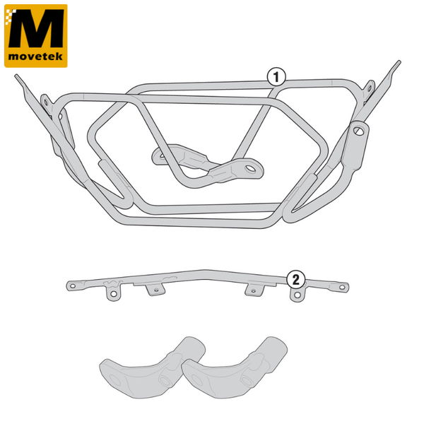 Khung hông gắn túi Givi TE7405 Ducati Diavel 11-16