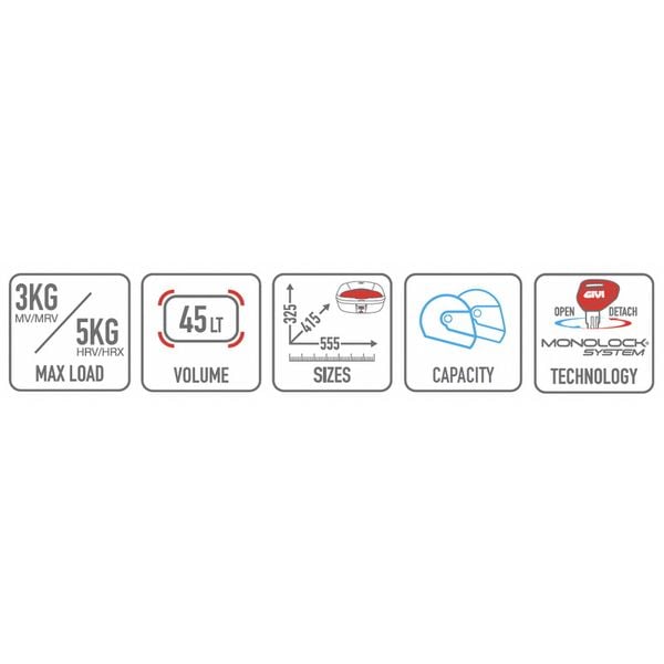 Thùng sau Givi E450N Classic 45L
