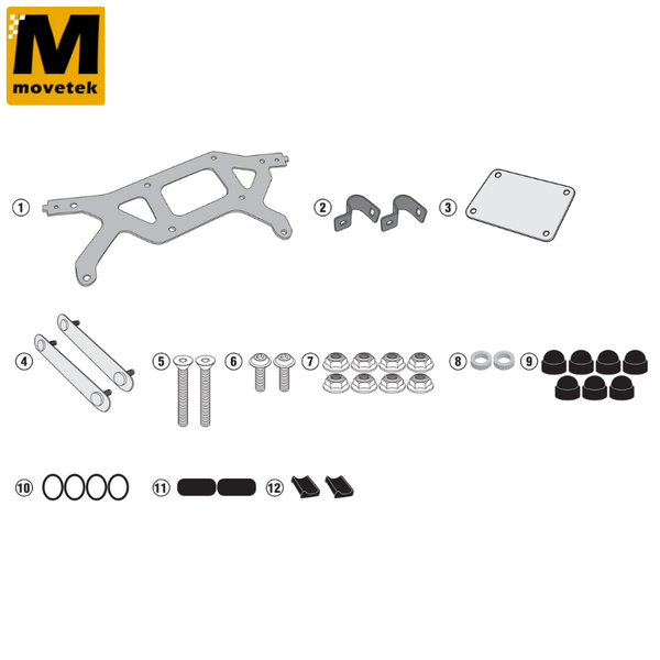Bộ kit gắn hộp đồ nghề Givi TL2139KIT Yamaha Tracer 900 GT18-20
