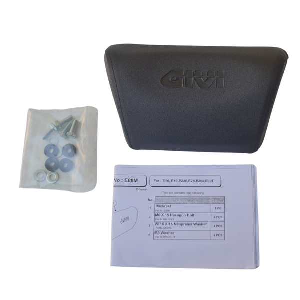 Tựa lưng Givi E88M thùng sau dưới 30L